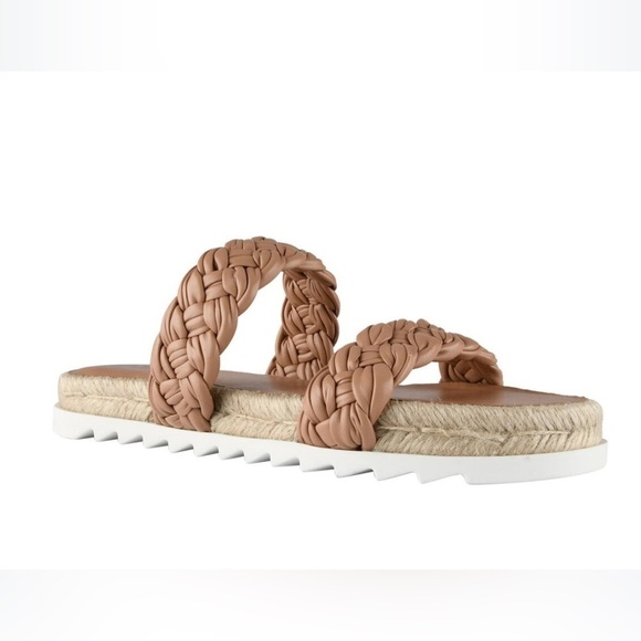 MARC FISHER Jaimee Espadrille Slide Sandal - Brown - size 7.5 - Picture 2 of 10